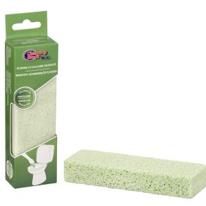 CLEANING BLOCK grün Bimsstein – Kalk- & Urinsteinentferner für Sanitärbereiche