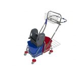 CLEANTRACK Doppelfahreimer Reinigungswagen 2x 17 Liter Eimer
