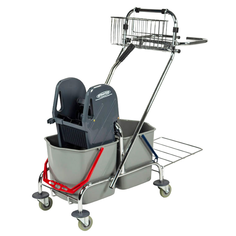 SPRINTUS Doppelfahreimer Chrom Pro 2x 17 Liter Eimer – Bild 5