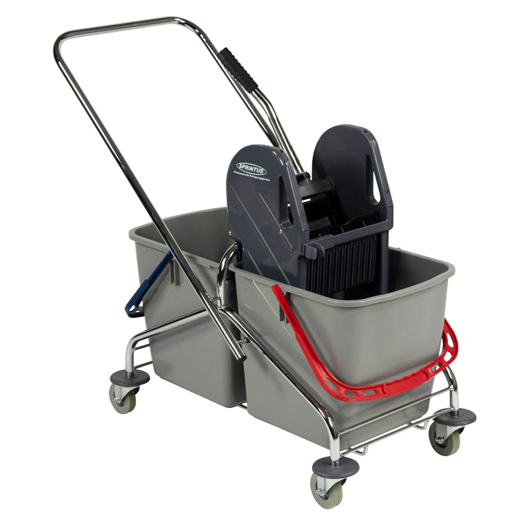 SPRINTUS Doppelfahreimer Chrom 2x 17 Liter Eimer – Bild 2