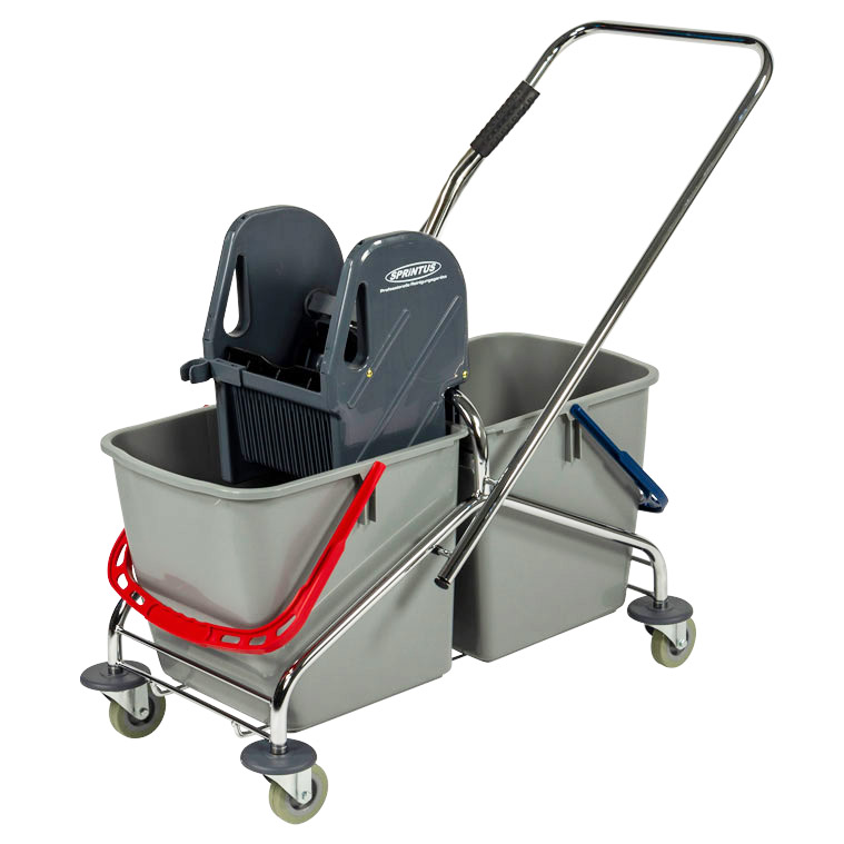 SPRINTUS Doppelfahreimer Chrom 2x 17 Liter Eimer – Bild 4