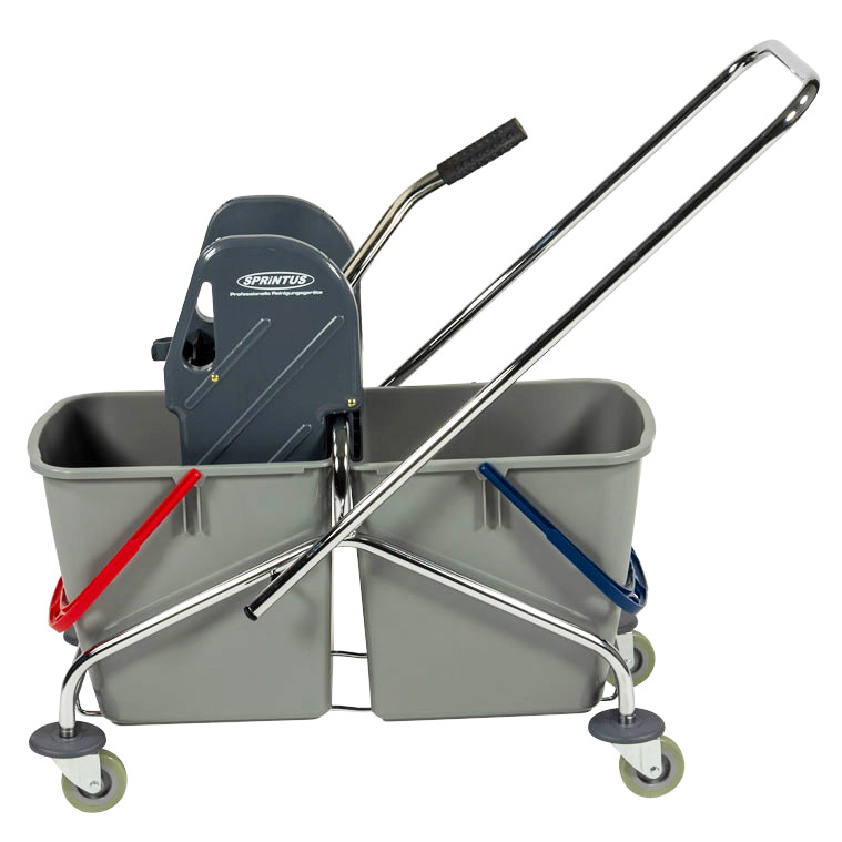 SPRINTUS Doppelfahreimer Chrom 2x 17 Liter Eimer – Bild 5