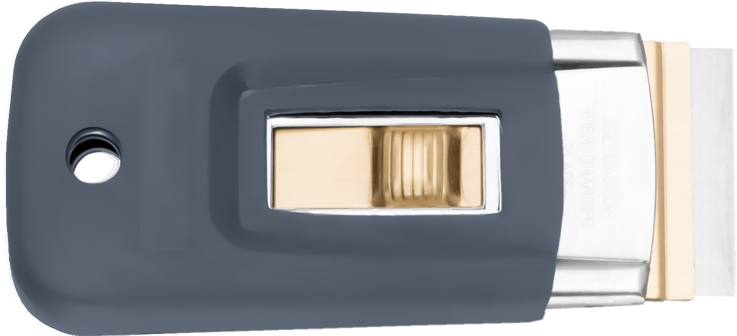 LEWI Sicherheitsschaber Edelstahl 4 cm – Glasschaber mit Griff