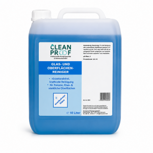 CLEANPROOF Glas- & Oberflächenreiniger 10 L – Glasreiniger für streifenfreie Sauberkeit