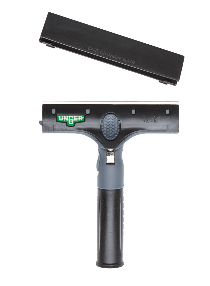UNGER ErgoTec Ninja Schaber 15 cm - Professioneller Glasschaber
