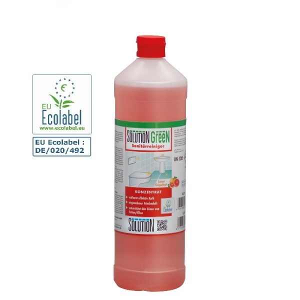 SOLUTION Green Sanitärreiniger mit Ecolabel 1 L – Profi-Sanitärreiniger